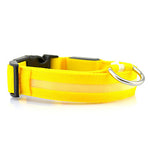 Cat Dog Collar LED Lights Adjustable / Retractable Solid Colored Nylon White Orange Yellow
