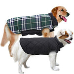 Dog Coat Vest Winter Dog Clothes Reversible Brown Green Red Costume Cotton Plaid / Check Keep Warm Reversible XS S M L XL XXL