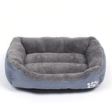 Multi Color Polyester Cute Box Shape Pet Bed for Dogs Cats 58*45*14 cm / 23*18*6 inch