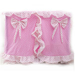 Cat Dog Mattress Pad Bed Bed Blankets Tent Cave Bed Pet House Covers Fabric Foldable Bowknot Blue Pink