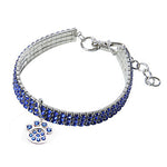 Dogs Collar Necklace Adjustable Size Footprint / Paw Decoration Mosaic Alloy White Blue Pink