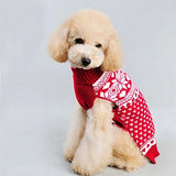 Dogs Sweater Winter Dog Clothes Red Costume Corgi Beagle Shiba Inu Acrylic Fibers Snowflake Christmas XXS XS S M