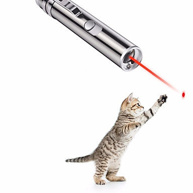 Laser Toy Interactive Toy Dog Cat Pet Toy 1pc Pet Friendly Focus Toy Sparkling Aluminum Gift
