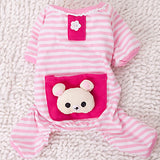 Cat Dog Jumpsuit Pajamas Winter Dog Clothes Yellow Blue Pink Costume Husky Labrador Golden Retriever Cotton Cartoon Casual / Daily Cute XS S M L XL