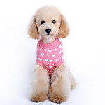 Sweater Winter Dog Clothes Pink Costume Girls' Husky Labrador Golden Retriever Woolen Heart Keep Warm XS S M L XL XXL