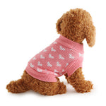Sweater Winter Dog Clothes Pink Costume Girls' Husky Labrador Golden Retriever Woolen Heart Keep Warm XS S M L XL XXL