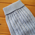 Cat Dog Sweater Winter Dog Clothes Light Blue Costume Cotton Solid Colored XS S M L XL