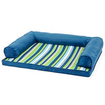 Dogs Pets Bed Sofa Cushion Lounge Sofa Oxford Cloth Pet Mats & Pads Stripes Warm washable Cartoon Blue