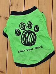 Cat / Dog Shirt / T-Shirt Dog Clothes Green Cotton Costume