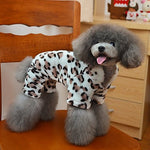Cat Dog Hoodie Jumpsuit Pajamas Winter Dog Clothes Black Pink Costume  Polar Fleece Polka Dot Casual / Daily S M L XL XXL