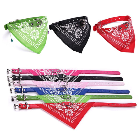 Pet Dog Collar for Dogs Leash PU Leather Cat Collars Dogs Bandana Necktie Puppy German Shepherd Perro Pitbull Pets Supplies