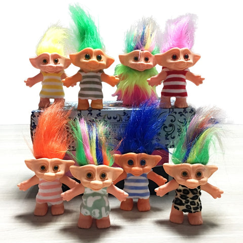 10cm Classic Uniform Troll Doll Figures Leprechauns Toys Russ Troll for Pets or Children Birthday Gift NEW