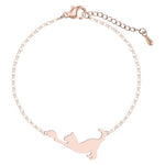 Cxwind Lucky Animal Cat Fortune Cat Ball Bracelet CharmStainless Steel Bracelets for Women Femme Adjustable Chain Wrist Jewelry