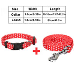 Blue Dog Collar Leash Set Adjustable Dogs Collars With Leash for Small Medium Dogs Striped Pet Collars Leashes Set Pitbull Pug