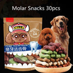 Dog Molar Snacks Delicious Mixed Flavors Clean Teeth Deodorant Sticks Dog Treats Snacks for Small Large Dogs Pet Supplies 30pcs