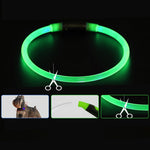 Anti-Lost LED Pet dog Collar Night Safety Flashing Glow In The Dark Dog Leash Dogs Luminous Fluorescent Collars Pet Supplies*5