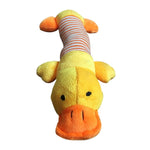 25cm Dog  Pet Chew Toys Soft Fleece Durability Vocalization Dolls Bite Squeak Toys Pig Duck Elephant Shape Dog Accessories