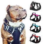 Big Dog Harness Breathable No Pull Small Medium Large Dog Vest Adjustbale Matching Leash Collar Reflective Pet Training Supplies