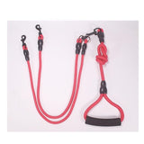2/3/4 Way Couplers Pet Walking Leash Braided Nylon Elastic Pet Dog Collar Belt Rope Double Head Adjustable Training Lead Harness