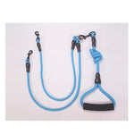 2/3/4 Way Couplers Pet Walking Leash Braided Nylon Elastic Pet Dog Collar Belt Rope Double Head Adjustable Training Lead Harness