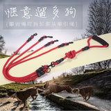 2/3/4 Way Couplers Pet Walking Leash Braided Nylon Elastic Pet Dog Collar Belt Rope Double Head Adjustable Training Lead Harness