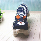 PUOUPUOU Fashion Striped Pet Dog Clothes for Dogs Coat Hoodie Sweatshirt Winter Ropa Perro Dog Clothing Cartoon Pets Clothing