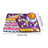 Pet Dog Sniffing Mat Dog Puzzle Toy Pet Snack Feeding Mat Boring Interactive Game Training Blanket Snuffle Feeding Training Mat