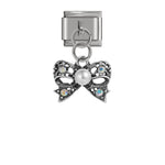 Hapiship Original Daisy Bowknot Peanut Dog Snowflake Tree CZ Charm Fit 9mm Bracelet Stainless Steel Jewelry DIY Making DJ234