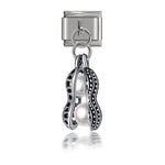Hapiship Original Daisy Bowknot Peanut Dog Snowflake Tree CZ Charm Fit 9mm Bracelet Stainless Steel Jewelry DIY Making DJ234