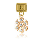 Hapiship Original Daisy Bowknot Peanut Dog Snowflake Tree CZ Charm Fit 9mm Bracelet Stainless Steel Jewelry DIY Making DJ234