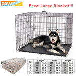Free Gift Domestic Delivery Pet Dog Cages House Crate Double-Door Collapsible Easy Install 4 Size Dog Houses for Small Large Dog