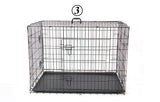 Free Gift Domestic Delivery Pet Dog Cages House Crate Double-Door Collapsible Easy Install 4 Size Dog Houses for Small Large Dog