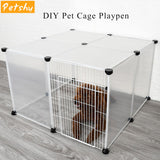 Petshy Cat Dog Cage House DIY Anti-jumping Isolation Outdoor Indoor Large Cats Kitten Puppy Rabbit Animal Pet Fence Crate Kennel