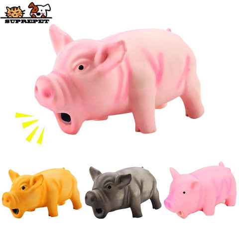 SUPREPET Pet Toys Cute Rubber Pig Dogs Toys Pets Strong Grunts Squeaky Dog Toy Puppy Toys Pet Chew Toys Pet Products peluche