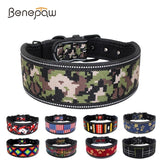Benepaw Reflective Waterproof Camouflage Dog Collars For Small Medium Big Dogs Breathable Soft Padded Pet Collar Lead Supplies