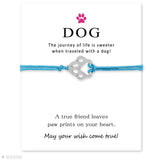 Unisex Girls Boys Adjustable Friendship Statement for Dog Lover Love Dog Person with Card Silver Dog Bracelets for Women