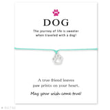 Unisex Girls Boys Adjustable Friendship Statement for Dog Lover Love Dog Person with Card Silver Dog Bracelets for Women