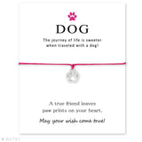 Unisex Girls Boys Adjustable Friendship Statement for Dog Lover Love Dog Person with Card Silver Dog Bracelets for Women
