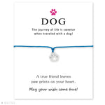 Unisex Girls Boys Adjustable Friendship Statement for Dog Lover Love Dog Person with Card Silver Dog Bracelets for Women