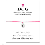 Unisex Girls Boys Adjustable Friendship Statement for Dog Lover Love Dog Person with Card Silver Dog Bracelets for Women