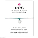 Unisex Girls Boys Adjustable Friendship Statement for Dog Lover Love Dog Person with Card Silver Dog Bracelets for Women
