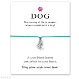 Unisex Girls Boys Adjustable Friendship Statement for Dog Lover Love Dog Person with Card Silver Dog Bracelets for Women