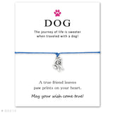 Unisex Girls Boys Adjustable Friendship Statement for Dog Lover Love Dog Person with Card Silver Dog Bracelets for Women