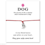Unisex Girls Boys Adjustable Friendship Statement for Dog Lover Love Dog Person with Card Silver Dog Bracelets for Women