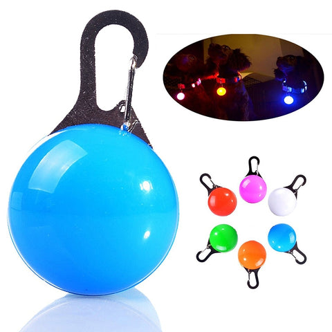 LED Safety Pet Dog Cat Collar Glowing Keychain Night Light Pendant Necklace Pet Luminous Bright Glowing Collar in Dark lamp