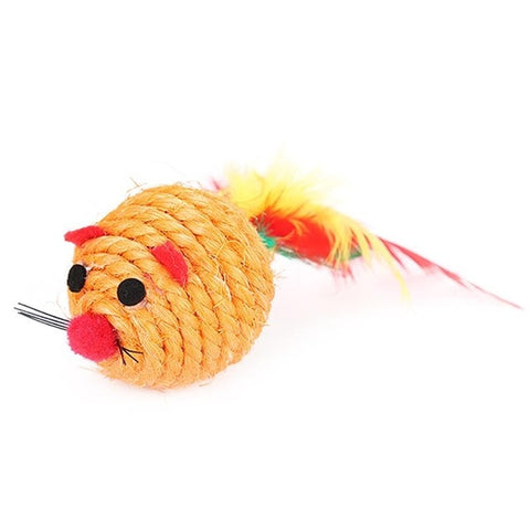 Funny Cat Toy Fishing Rod Kitten Cat Pet Toy Stick Teaser Rainbow Streamer Interactive Cat Play Wand With Feather Toys For Cats