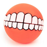 Pet Dog Ball Teeth Funny Trick Toy Silicone Toy Chew Squeaker Squeaky Sound Dogs Pet Play Toy