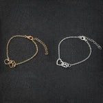 Paw and Heart Bracelet Dog Cat Paw Claw Bracelet For Women Men Fashion Simple Bracelet For Animal Lovers Pet owner