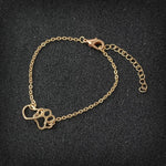 Paw and Heart Bracelet Dog Cat Paw Claw Bracelet For Women Men Fashion Simple Bracelet For Animal Lovers Pet owner