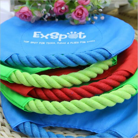 Durable Pet Dog Outdoor Training Puppy Flying Discs Toy High Quality Nylon Big Dog Chew Rope Toy Interactive Toy